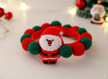 Santa plush Christmas pet collar accessory